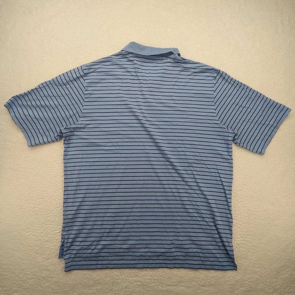 Polo Golf Ralph Lauren Shirt Mens XL Striped Blue Performance Classic Polo